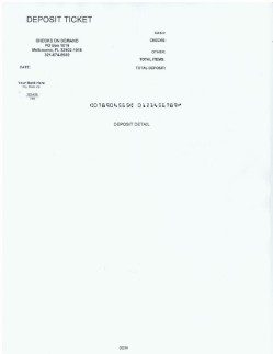 QuickBooks Deposit Slips